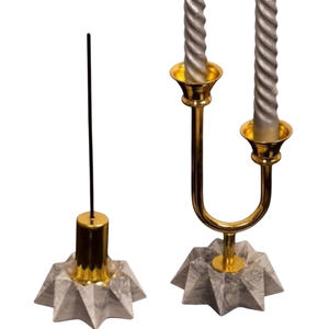 Candelabro decorativo de diseño elegante, candelabro de Metal con Base de mármol, candelabro para accesorios de vajilla - Product Image 1