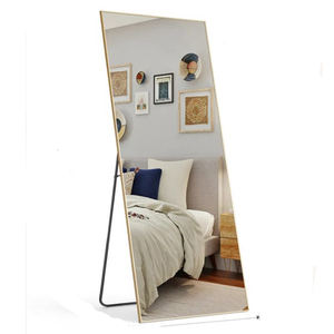 Espejo Arqueado de Cuerpo Entero, Precio Directo de Fábrica, Espejo de Cuerpo Entero con Marco Arqueado Negro Satinado, Espejo de Cuerpo Entero para Vestidor - Product Image 3