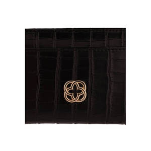 Embossed PU <b>Leather</b> Wallet-Black - Product Image 3