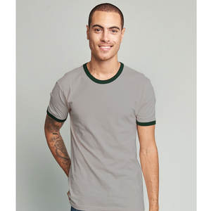 Venta al por mayor de verano logotipo personalizado de manga corta de impresión personalizada Ringer camiseta para hombres de mezcla de algodón camiseta para hombres - Product Image 4