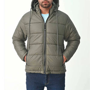 Men's Custom Logo Puffer Jacket - Stylish Stand Collar Warm Lightweight Winter Body <b>Warmer</b> New Fashion Design - Product Image 1