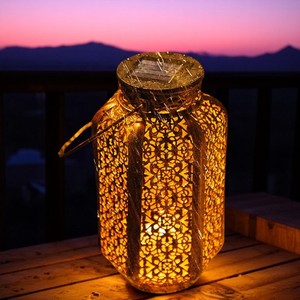 Lanternes élégantes de fer de bougeoir avec la conception creuse unique pour la décoration à la maison et la décoration de jardin nouveauté - Product Image 5