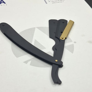 Navaja de Afeitar Plegable de Acero Inoxidable, Hoja Dorada de Grado Médico, para Barbería y Salón - Product Image 5