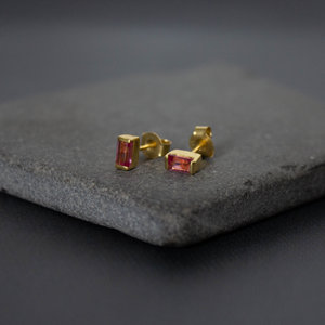 Trendy Pink Quartz <b>Stud</b> Earrings Gemstone Silver Earring 925 Silver Plated Earring High Quality at Affordable Price for Women - Product Image 4