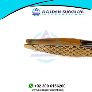 Pince à épiler inclinée plaquée or, éclairée, revêtement en titane pour une durabilité maximale, marque privée, outils de salon très vendus - Product Image 2