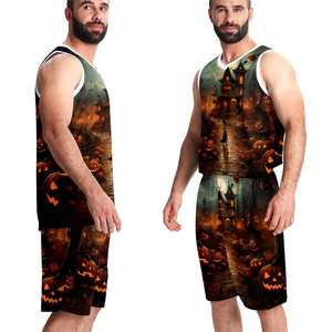 Vêtements de basket-ball pour hommes ensemble d'uniformes de sport Bsci Polyester bonne qualité Design unique imprimé vêtements de basket-ball grande taille - Product Image 6