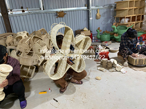 Boho Rattan Flower <b>Woven</b> <b>Placemat</b> Handmade Wicker Table Mat Rustic Dining Decor Heat Resistant Eco-Friendly - Product Image 6