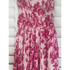 Modern Tropical Summer Cotton <b>Skirt</b> Breathable Chiffon Satin A-Line Pencil <b>Skirt</b> Hand Block Printed Breezy <b>Elastic</b> Waistline - Product Image 2