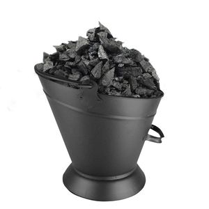 Heavy duty iron <b>coal</b> <b>bucket</b> with sturdy construction for fireplace use and <b>coal</b> ash storage purpose indoors - Product Image 5