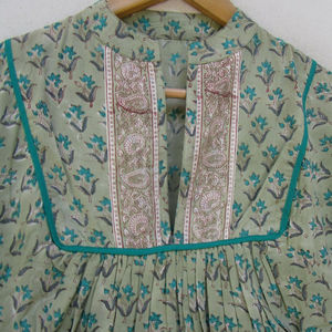 2024 Long Sleeve Women Maxi <b>Dress</b> Bohemian <b>Indian</b> Handmade Cotton Floral <b>Printed</b> Nightwear Maxi <b>Dress</b> Ethnic Beach Summer - Product Image 1