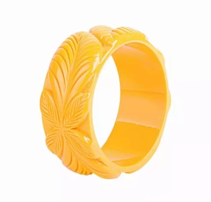 Brazaletes de Resina Acrílica con Diseño de Hojas, Estilo Bohemia, Alta Calidad, Unisex, Joyería para Mujer, 2026 - Product Image 3