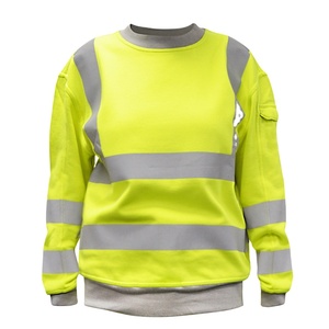 Sweats de sécurité de travail à col rond Hi Viz pour hommes Logo personnalisable Coton-Polyester imperméable pour les emplois de sécurité de visibilité - Product Image 1