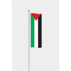 Drapeau vertical de la Palestine en aluminium, impression numérique, fanion en polyester et soie, pour les secteurs automobile, assurance, éducation et industries. - Product Image 1