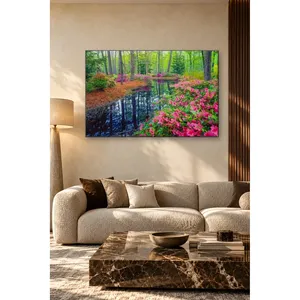 Impression sur toile Fida Pink Azalea Forest Pond - Product Image 3