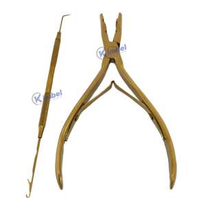 Alicates multifunción de alta calidad para extensiones de cabello en Plasma Gold Finish Herramientas de peinado de acero inoxidable - Product Image 4