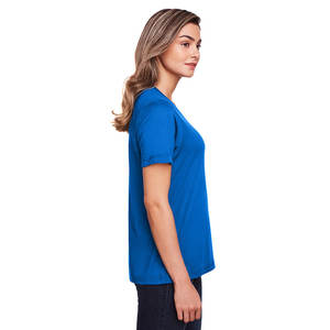 Camiseta de manga corta para mujer Camiseta con cuello redondo Azul real Junior Tallas grandes - Product Image 3