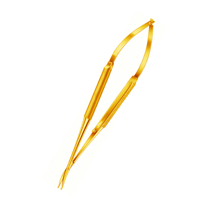 กรรไกรตัดคิ้วสเตนเลสทำด้วยมือกรรไกรสปริงไมโครสีทองแบบกำหนดเองมาใหม่ - Product Image 5