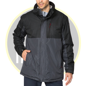 <b>Men's</b> Hooded <b>Winter</b> <b>Parka</b> Jacket Water Resistant Insulated Outdoor <b>Coat</b> Adjustable Cuffs with Multiple Pockets Cold Weather - Product Image 1