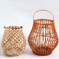 Lanternes en céramique et bambou faites à la main, écologiques, style antique, porte-bougies pour mariage, Pâques, décoration de la maison, Vietnam