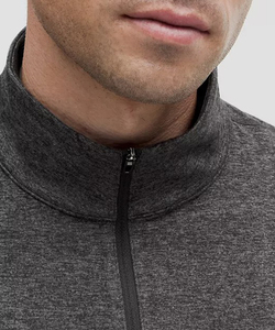 Unique Crewneck Quarter Zipper Breathable Sweatshirt For Men Luxury Lightweight Indemand Activewear Modern Fit Men Sweatshirt - Product Image 4