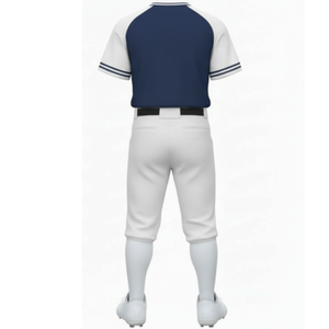 ชุดเบสบอลคลาสสิกสีกรมท่าและสีขาว เสื้อเจอร์ซีย์สีกรมท่าล้วน แขนเสื้อสีขาว พร้อมกางเกงเพอร์ฟอร์แมนซ์ - Product Image 3