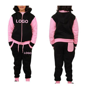 Couleurs vives et motifs filles survêtement à capuche respirant grande taille hiver solide ensemble imprimé et lavé techniques - Product Image 6