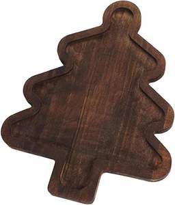 Bandeja DE SERVICIO DE MADERA hecha a mano ecológica con patrones navideños Acabado duradero disponible para la venta - Product Image 6