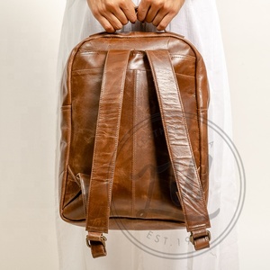 Animal Fur Cowhide Leather <b>Backpack</b> Handmade College Student <b>Backpack</b> Stylish <b>Backpack</b> - Product Image 4