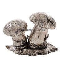 Ensemble de salière et de poivrière en métal au look tendance en forme de champignon en aluminium de haute qualité pour une mise à niveau sophistiquée de la cuisine