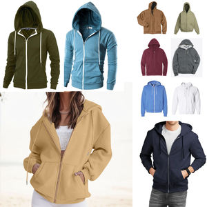 Sweat à capuche chaud à fermeture éclair complet pour hommes 100% coton polaire épaisse et solide fournisseur en vrac OEM logo personnalisé tenue décontracté qualité supérieure - Product Image 5