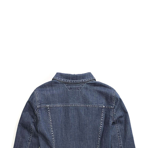 Blouson bomber en denim déchiré pour homme, grande taille, hiver, décoration en dentelle sur le devant, personnalisé, écologique, coupe-vent, 100% coton/polyester - Product Image 4