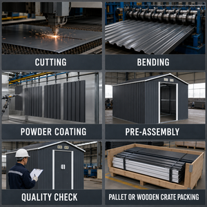 <span class=keywords><strong>Garage</strong></span> extérieur moderne préfabriqué <span class=keywords><strong>en</strong></span> acier galvanisé, abri à <span class=keywords><strong>double</strong></span> porte, bâtiment de stockage métallique, entrepôt, maison conteneur, villa - Product Image 5