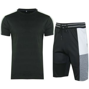2025 Summer Casual <b>Twin</b> <b>Sets</b> for Men New Design Short Sleeve T Shirt Shorts Breathable Knitted Fabric High Quality Sport Style - Product Image 5