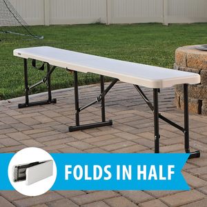 <span class=keywords><strong>Banc</strong></span> pliant <span class=keywords><strong>en</strong></span> plastique <span class=keywords><strong>de</strong></span> 6 pieds, chaise pliable portable d'extérieur, chaise <span class=keywords><strong>de</strong></span> <span class=keywords><strong>jardin</strong></span> pour mariage, événement, <span class=keywords><strong>banc</strong></span> <span class=keywords><strong>de</strong></span> fête pliant <span class=keywords><strong>blanc</strong></span> pour salle à manger - Product Image 4
