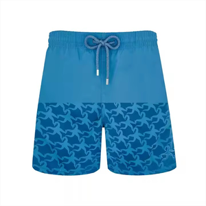 Pantalones cortos informales de secado rápido para hombre, bañadores transpirables con bolsillos con cordón para surf y actividades de verano en la playa - Product Image 5