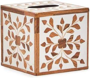 Boîte à mouchoirs en incrustation d'os, artisanat traditionnel, boîte à mouchoirs en incrustation d'os, décoration moderne pour la maison, boîte à mouchoirs en incrustation d'os, décoration de table élégante - Product Image 5