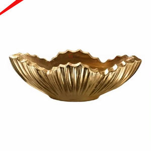 Fancy Design Golden <b>Metal</b> <b>Bowl</b> Serving <b>Bowl</b> for Tabletop Decor - Product Image 1