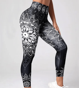 Fully Customization super soft High Quality print <b>Yoga</b> <b>Pants</b> Leggings Women Seamed High Waist Black Fitness Gym leggings - Product Image 6