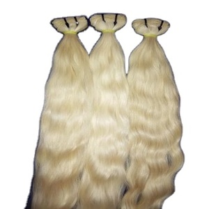 Extensions de cheveux indiens de haute qualité Fabricant d'exportation directe Meilleur donneur de temple Style de vague naturelle Matière première saine - Product Image 6
