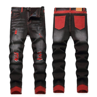 Jean droit pour homme confortable à taille haute, respirant, de qualité supérieure, en tissu 100% coton, jean denim élégant pour l'été, style streetwear