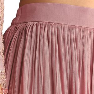 Traje lavanda Chinon Ombre Kurta Palazzo con hilo de lentejuelas trabajo venta al por mayor mujeres Ropa Étnica OEM fábrica de ropa a granel - Product Image 6