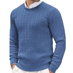 Pull en tricot lavé coton Style vintage OEM personnalisé en vrac approvisionnement en gros d'usine - Product Image 1