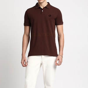 Nuevo estilo personalizado para camiseta Polo Patrón sólido Mejor material Tejido de punto Ropa informal para su propio diseño - Product Image 4