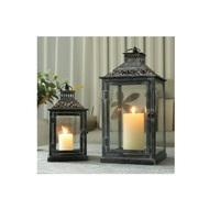 Lanterne à bougie en métal de style antique, de qualité supérieure, faite à la main, résistante à la chaleur, écologique, durable, décorative pour la maison