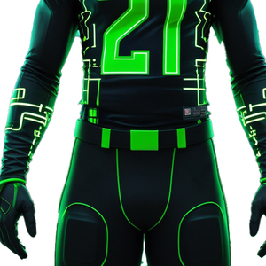 Conjunto de Uniforme de Fútbol Americano Unisex con 100% Poliéster Transpirable, Comodidad, Movimiento Flexible y Rendimiento Duradero - Product Image 4