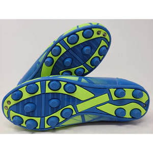 Zapatillas de fútbol Xara para niños, color verde real/neón, talla 2.5 M, modelo Illusion FG para césped artificial - Product Image 4