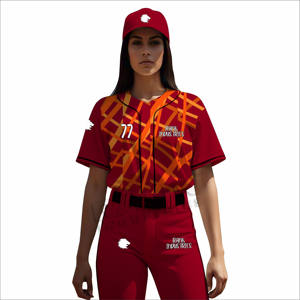 เครื่องแบบซอฟต์บอลแขนสั้นสำหรับใส่เล่นกีฬาเครื่องแบบซอฟต์บอลสไตล์ใหม่ - Product Image 1