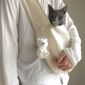 Portable Crossbody Breathable Cat & <b>Dog</b> Pet <b>Backpack</b> Canvas Bag - Product Image 4