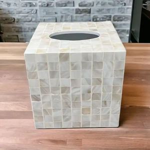 Modern Handmade Design White Color Mother of Pearl Inlay <b>Tissue</b> Box Stylish <b>Tissue</b> <b>Holder</b> for Bedroom and Living Room - Product Image 3