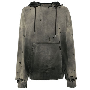 Prince pull à manches longues mode tenue hommes en détresse à capuche Logo personnalisé imprimé couleur unie hommes en détresse à capuche - Product Image 1